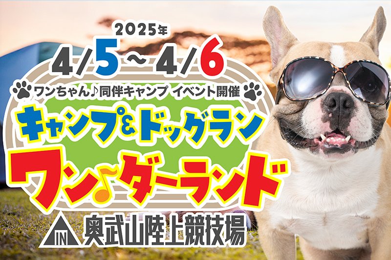 ワンちゃん♪同伴キャンプ IN 奥武山陸上競技場：2025年4月5日(土)～