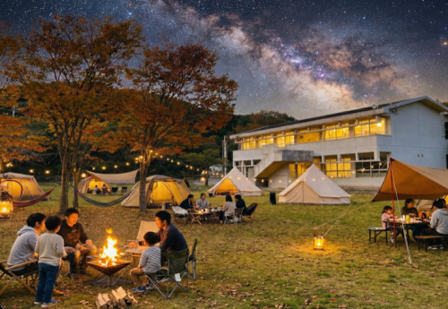 天気が良い日には満点の星空か月灯をお楽しみいただけます。