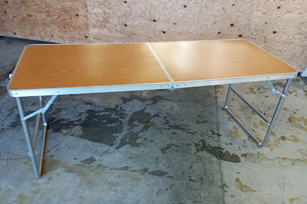 折り畳み式 木目テーブル